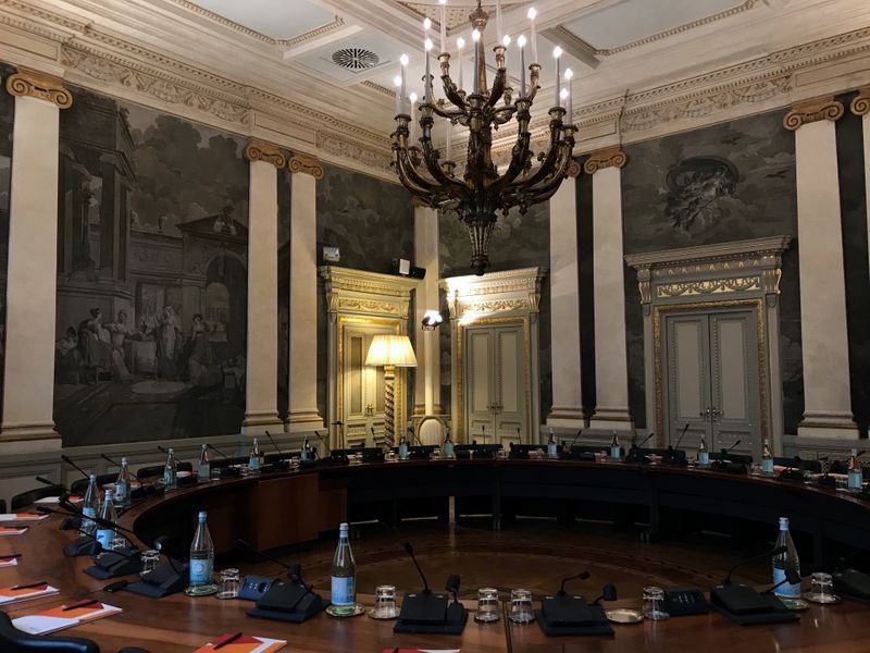 The boardroom of the UBI Banca’s Milan offices, where CEO