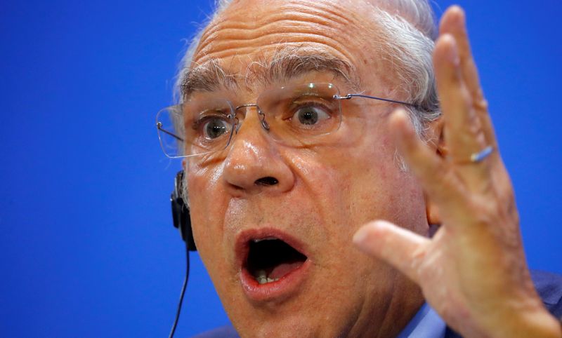 FILE PHOTO: OECD’s Secretary General Gurria attends news conference at
