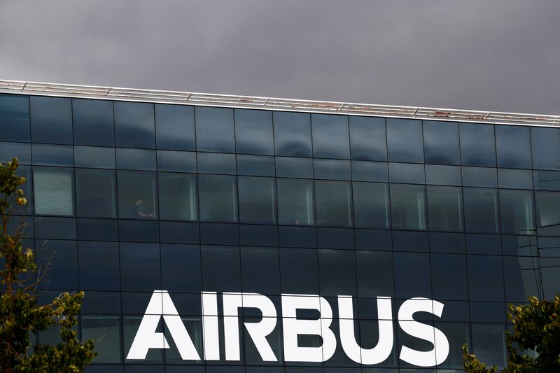 Airbus logo at the Airbus Defence and Space facility in