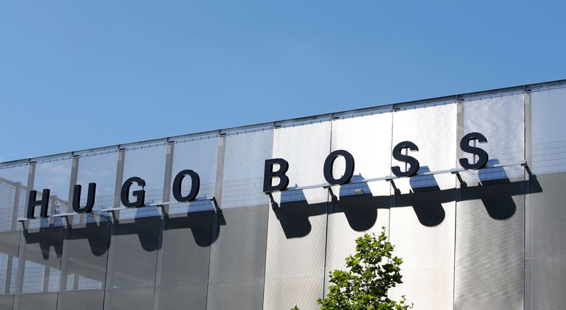 FILE PHOTO: The Hugo Boss logo is seen in Metzingen