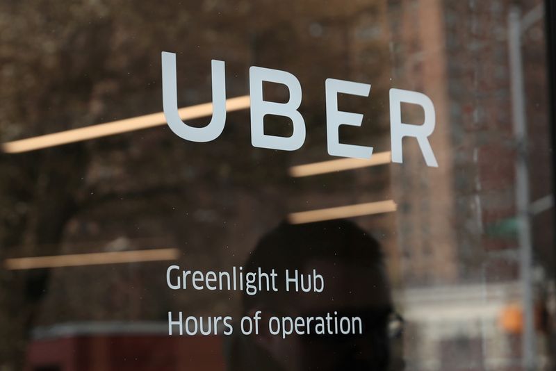 FILE PHOTO: The entrance sign to the Uber Greenlight Hub