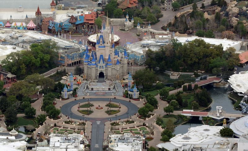 Disney’s Magic Kingdom theme park sits empty after it closed