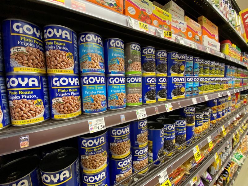 Goya products are pictured in the specialty food isle at