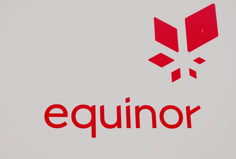 FILE PHOTO: Equinor’s logo is seen next to the company’s