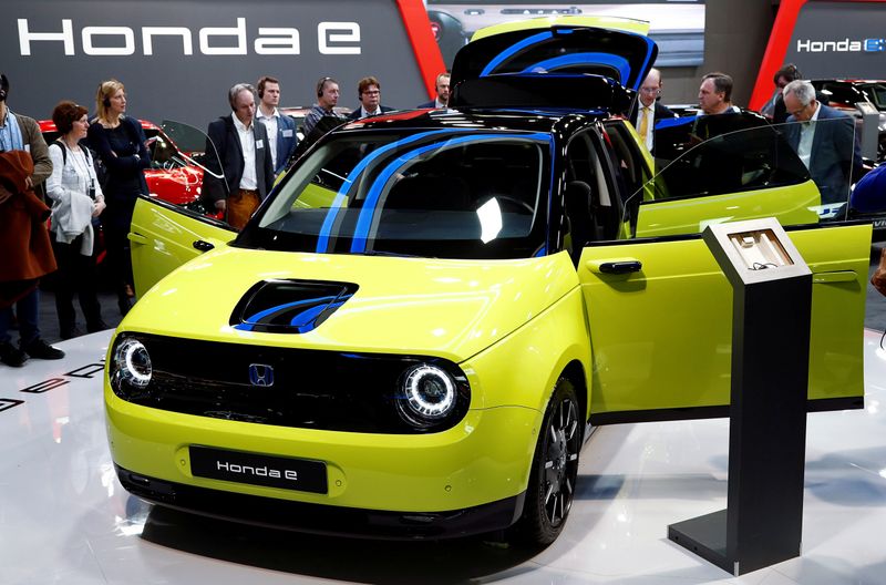 FILE PHOTO : A Honda E electric car is seen