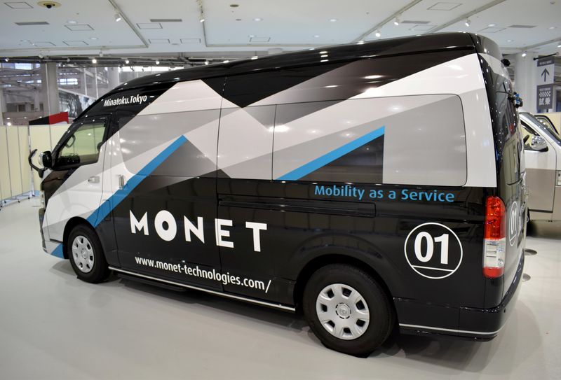 A converted Hiace van is displayed by Monet, a mobility