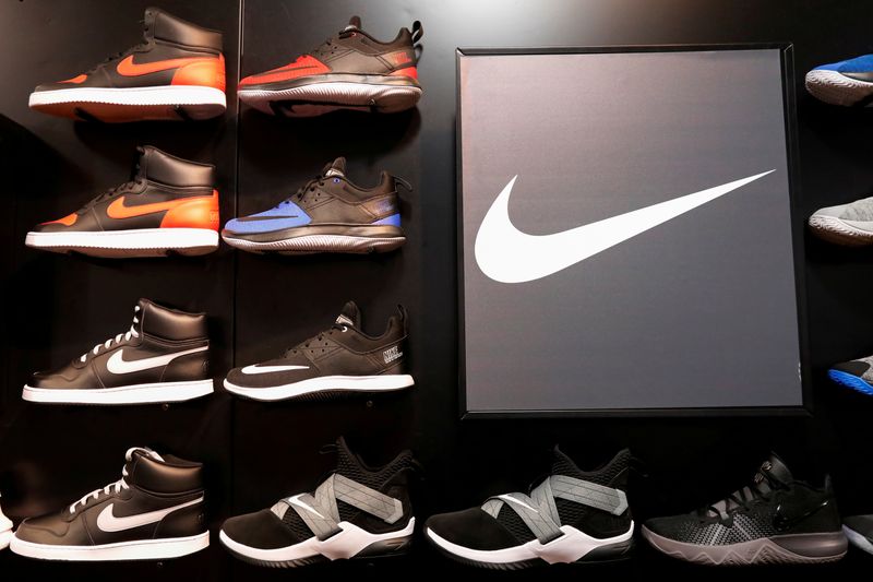 FILE PHOTO: Nike shoes are seen on display in New