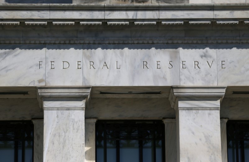 Federal Reserve Board building on Constitution Avenue is pictured in