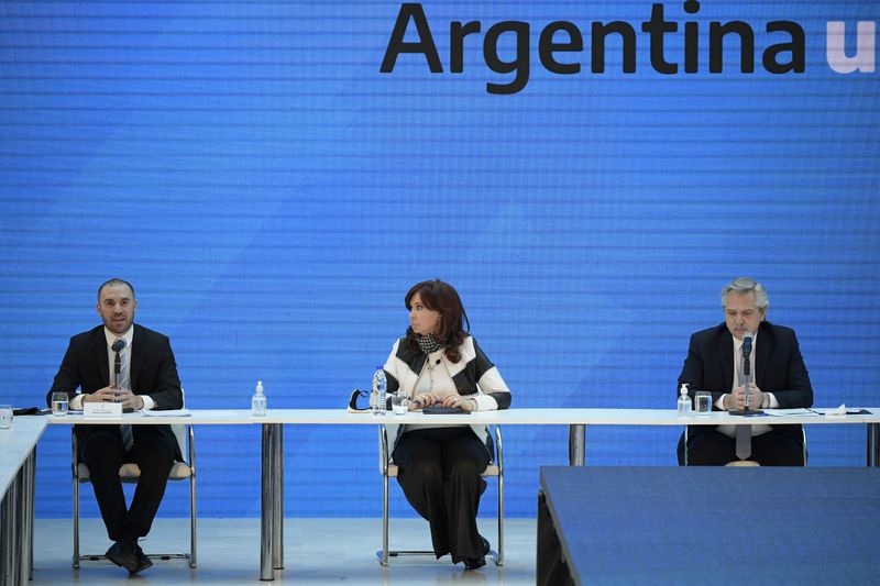 Argentina’s President Alberto Fernandez, Vice President Cristina Fernandez de Kirchner