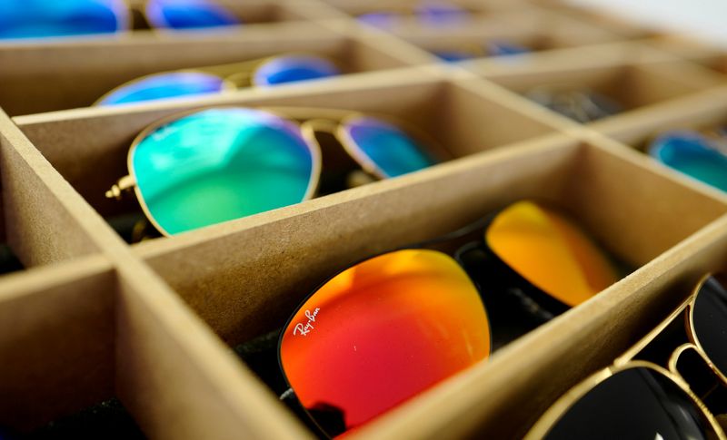 FILE PHOTO: Sunglasses from Ray Ban are on display at
