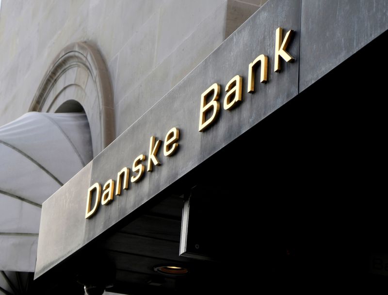 FILE PHOTO: A Danske bank sign is seen on a