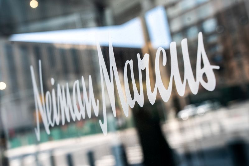 The signage outside the Neiman Marcus store is seen in