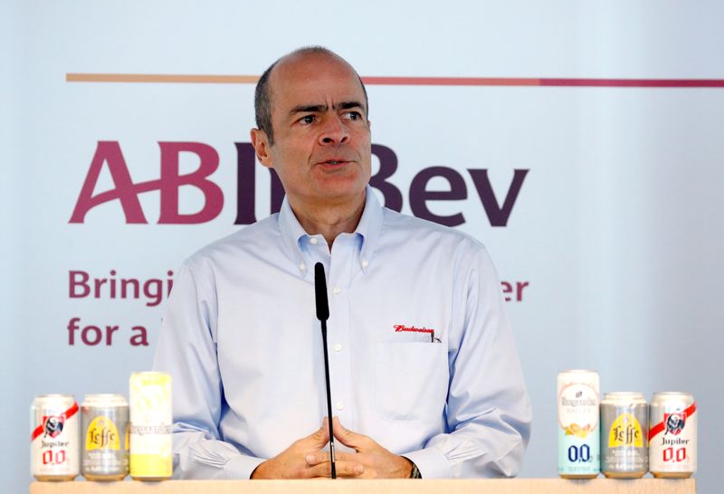 AB InBev CEO Brito presents the company’s results in Leuven