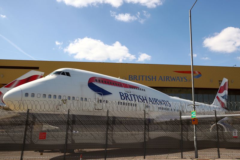 FILE PHOTO: A British Airways Boeing 747 is seen at