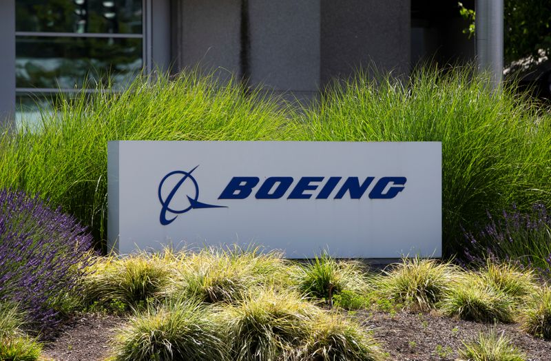 FILE PHOTO: Signage of The Boeing Company in Seattle