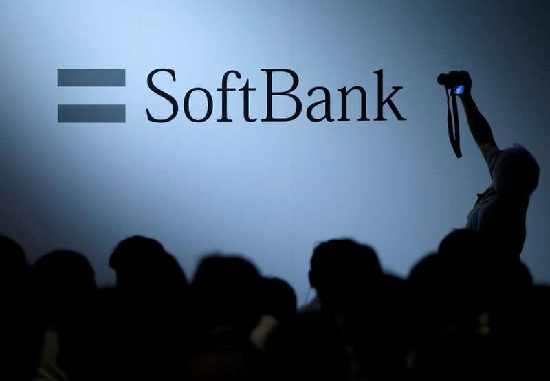 FILE PHOTO: FILE PHOTO: The logo of SoftBank Group Corp