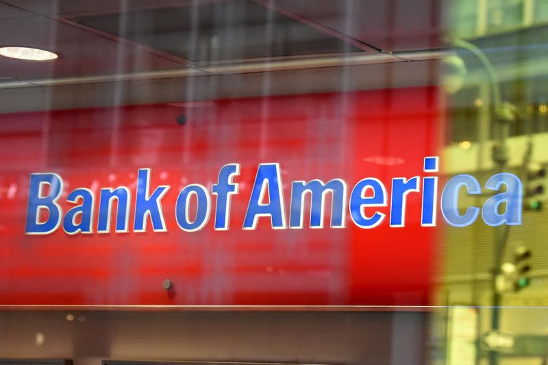 FILE PHOTO: A Bank of America logo in New York