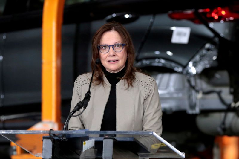 FILE PHOTO: FILE PHOTO: General Motors CEO Mary Barra announces
