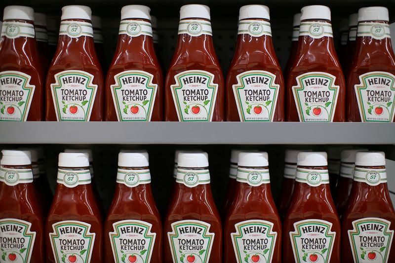 FILE PHOTO: Heinz tomato ketchup is show on display during
