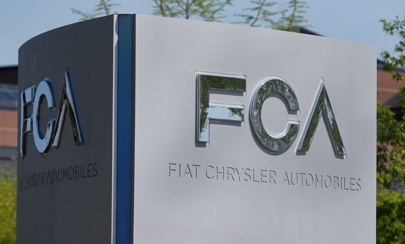 FILE PHOTO: FILE PHOTO: A Fiat Chrysler Automobiles sign at