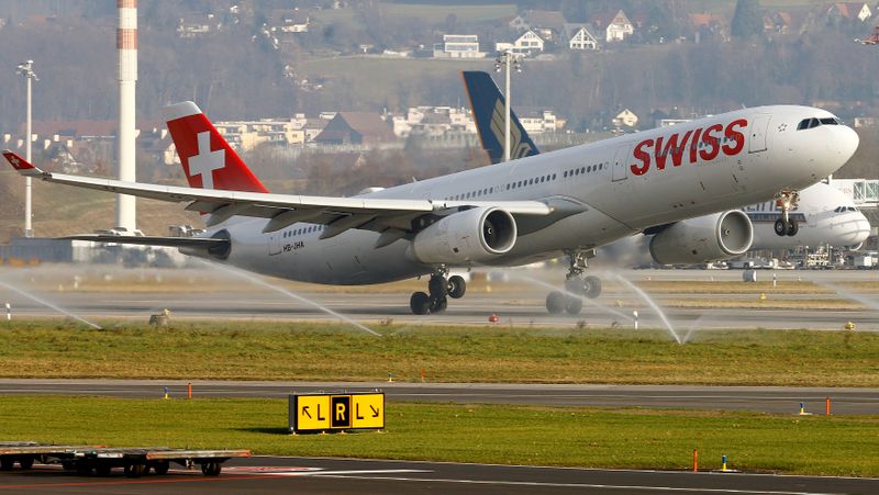 Swiss International Air Lines Airbus A330 aircraft takes off from