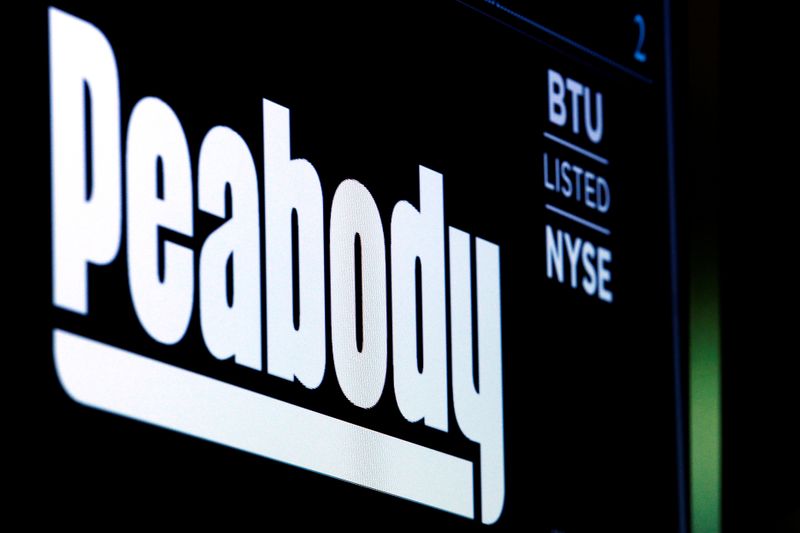 The logo and trading symbol for U.S. coal miner Peabody