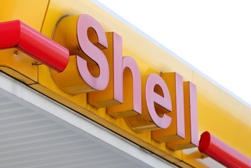 The logo of a Shell petrol station is pictured in