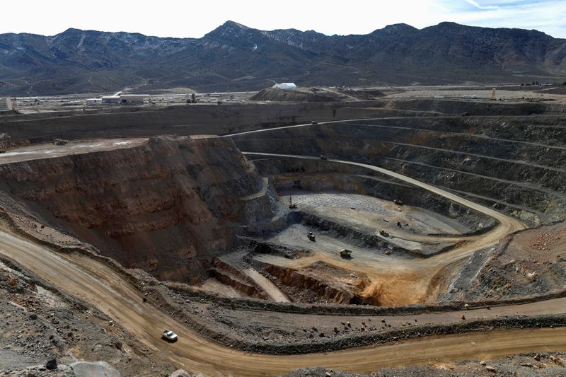 A view of the MP Materials rare earth open-pit mine