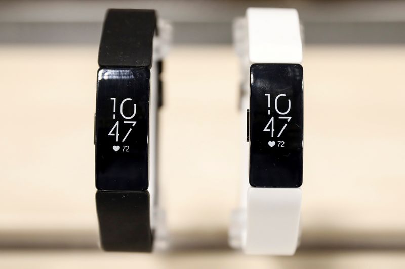 FILE PHOTO: Fitbit devices are displayed in a store in
