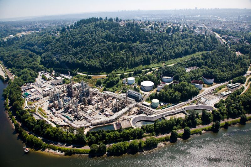 Parkland Corp’s refinery at Burnaby