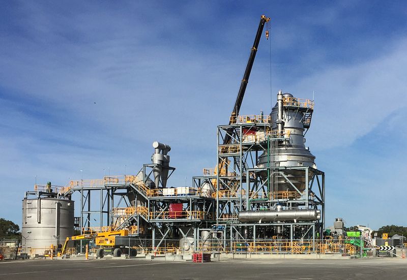 A view of a new nickel sulphate plant that global