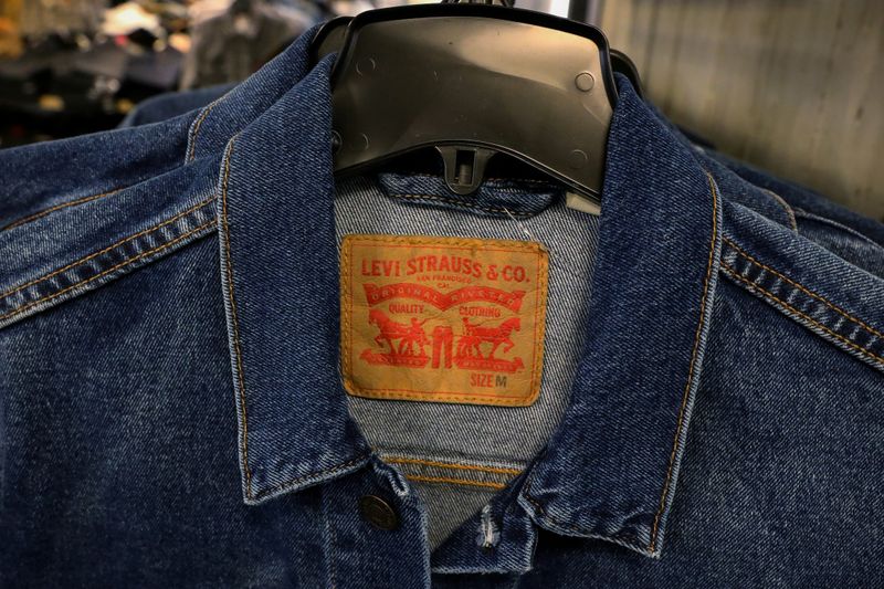 FILE PHOTO: Levi’s denim jackets hang in the Levi Strauss