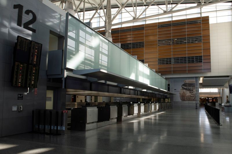 FILE PHOTO: An empty International Terminal of San Francisco International