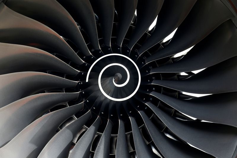 FILE PHOTO: Rolls Royce engine of the first Fiji Airways