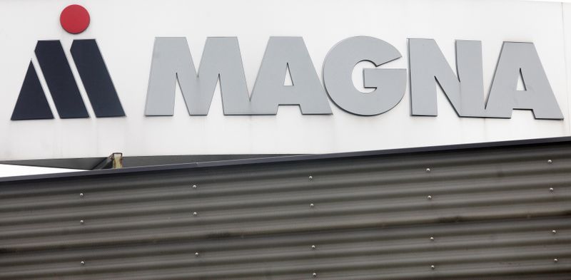 FILE PHOTO: Magna Steyr company logo is pictured at their