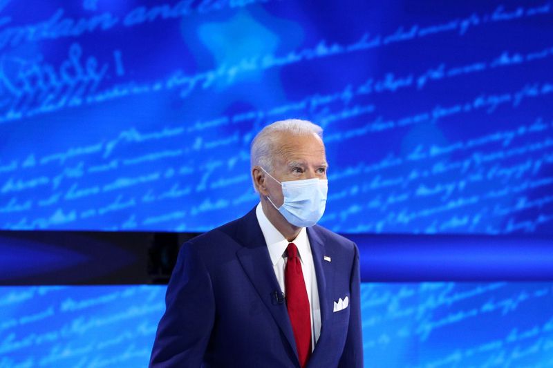 U.S. Democratic presidential candidate Joe Biden participates in an ABC