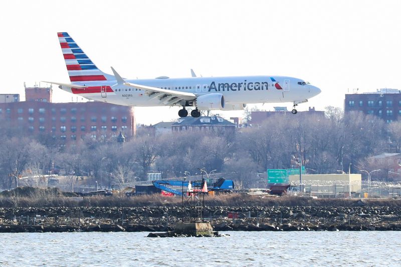 FILE PHOTO: An American Airlines Boeing 737 MAX 8 comes