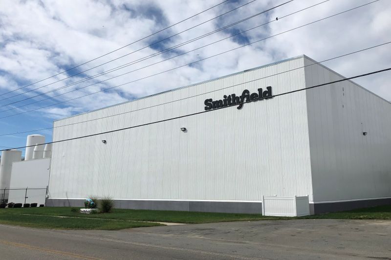 Smithfield Foods’ hog slaughterhouse is seen in Smithfield