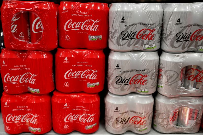 FILE PHOTO: Multi can packs of Coca Cola and Diet
