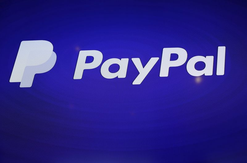 FILE PHOTO: The PayPal logo is seen during an event
