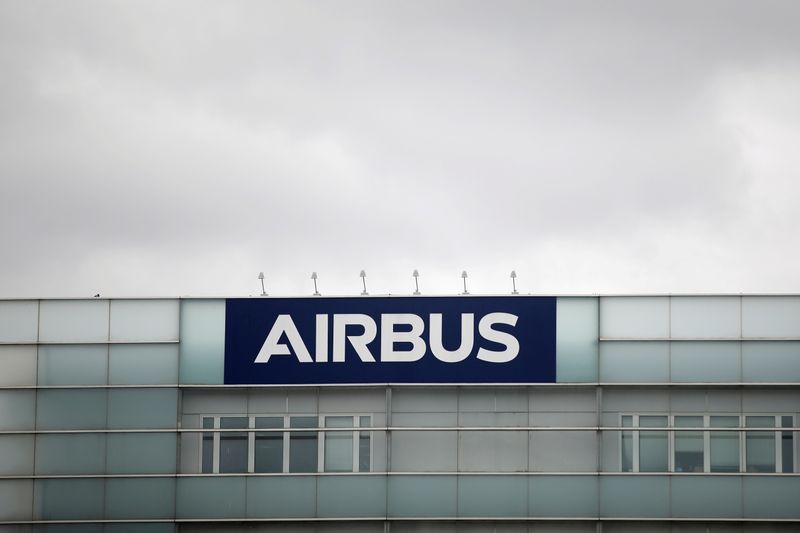 FILE PHOTO: A logo of Airbus is seen at the