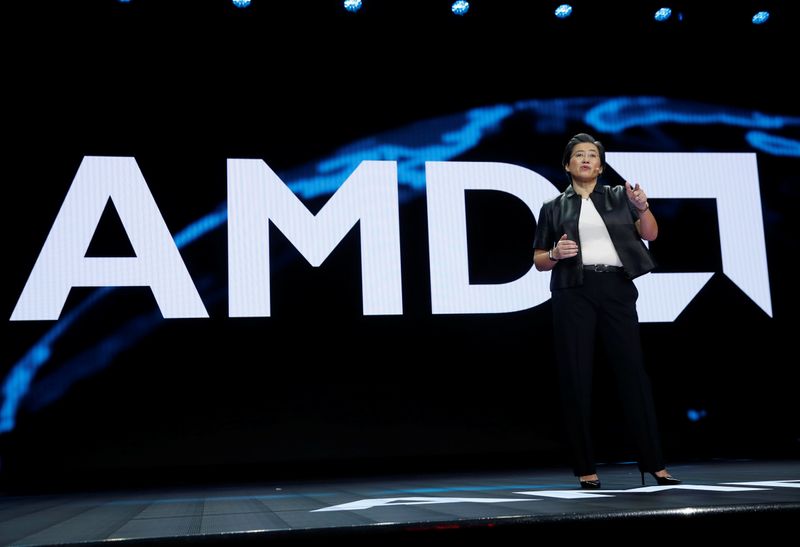 Lisa Su, president and CEO of AMD, gives a keynote