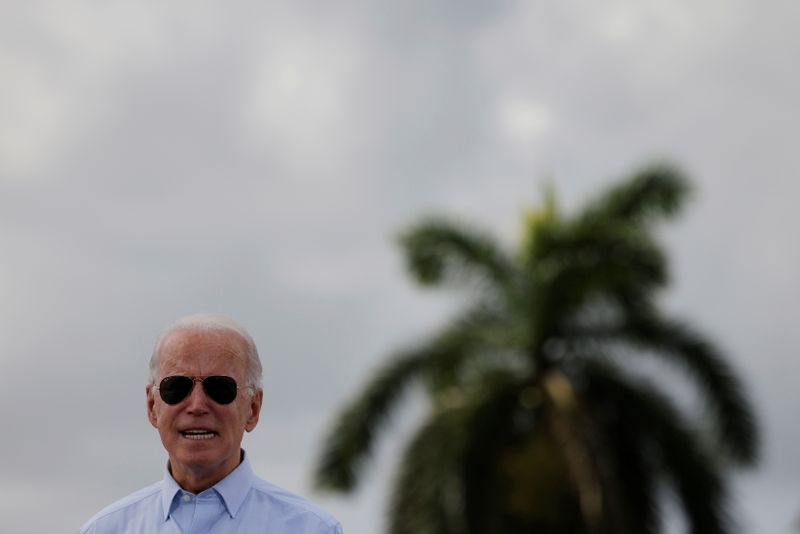 Democratic U.S. presidential nominee Biden campaigns in Coconut Creek