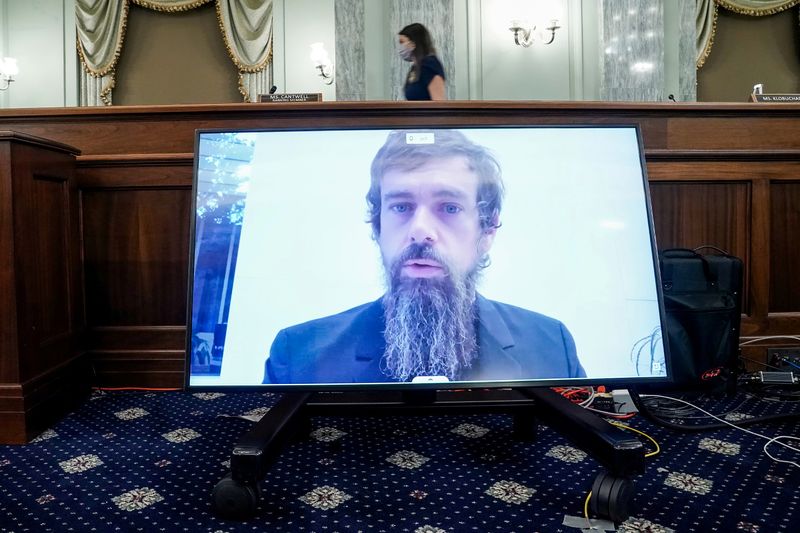 FILE PHOTO: Tech CEOs testify at U.S. Senate hearing about