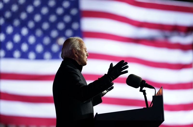 Democratic U.S. presidential nominee and former Vice President Joe Biden