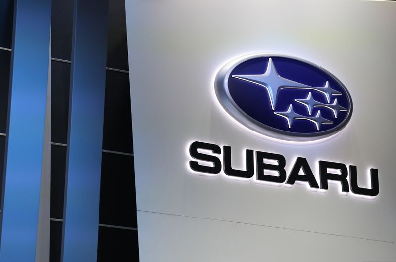 Subaru logo is displayed at the North American International Auto