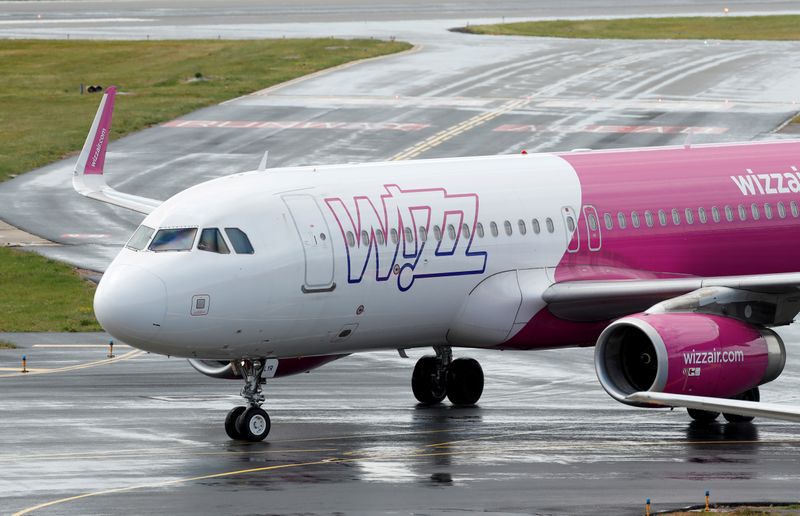 FILE PHOTO: A Wizz Air Airbus A320 at Luton Airport,