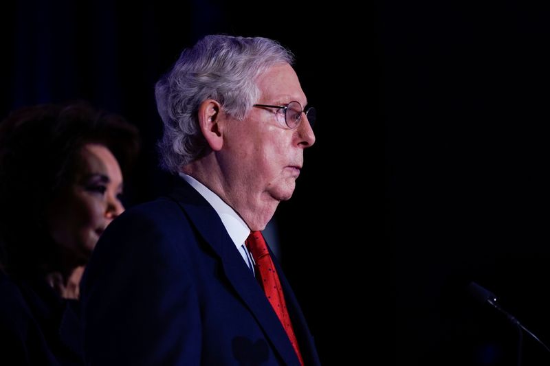 Senate Majority Leader Mitch McConnell (R-KY) holds a post election