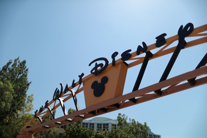 FILE PHOTO: The entrance to Walt Disney studios is seen