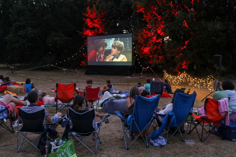 FILE PHOTO: People watch the movie The Goonies at “Sundown
